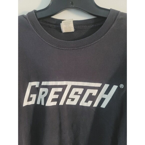 Vintage Gretsch Guitars Heather Gray Logo Graphic T-shirt - Picture 6 of 11